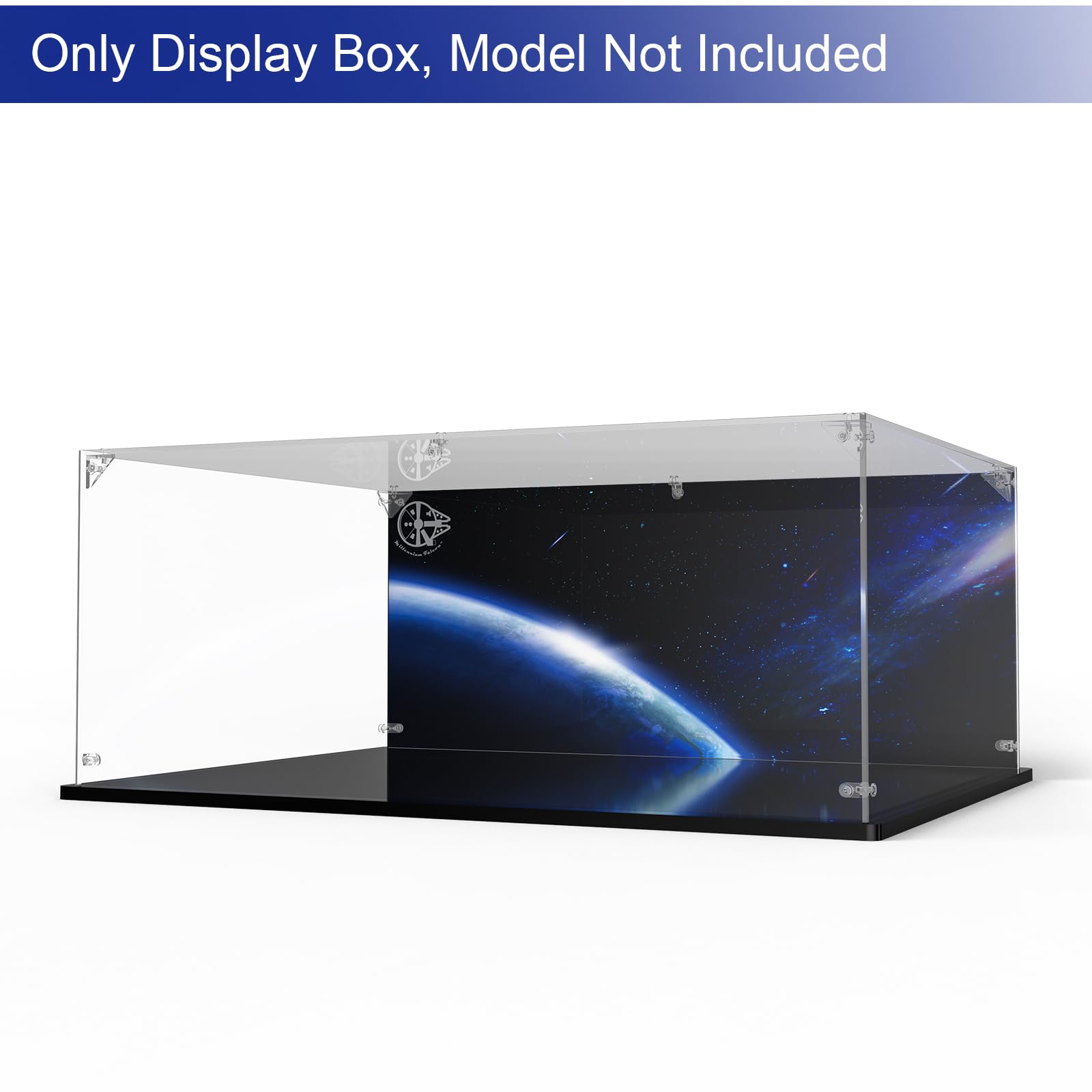 NAOCARD Acrylic Display Case for Lego Star Wars Millennium Falcon Building Set -Display Box Compatible with Lego 75257 Starship Model (ONLY Box, NOT Model)
