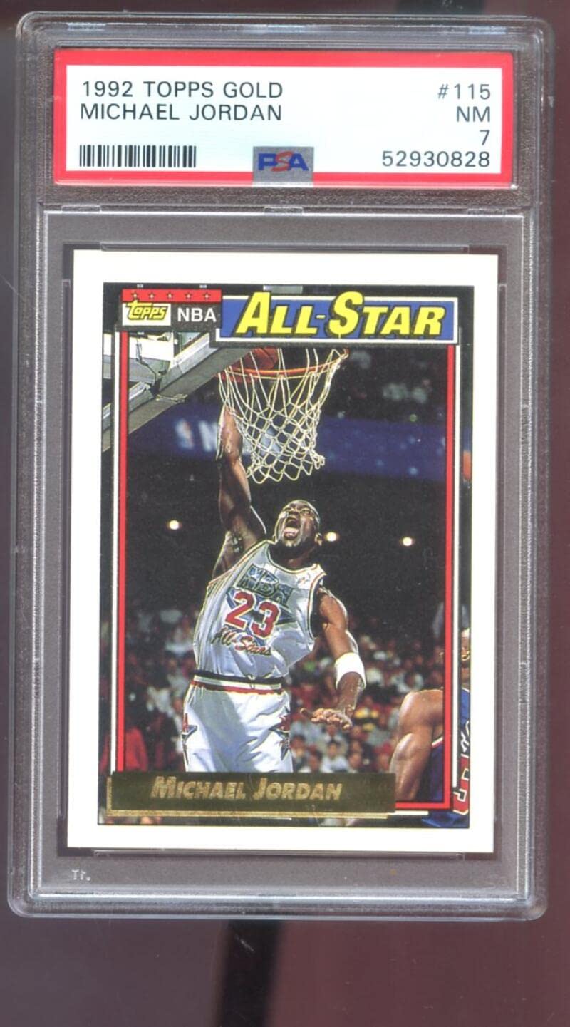Amazon.com: 1992-93 Topps GOLD #115 Michael Jordan PSA 7 Graded 