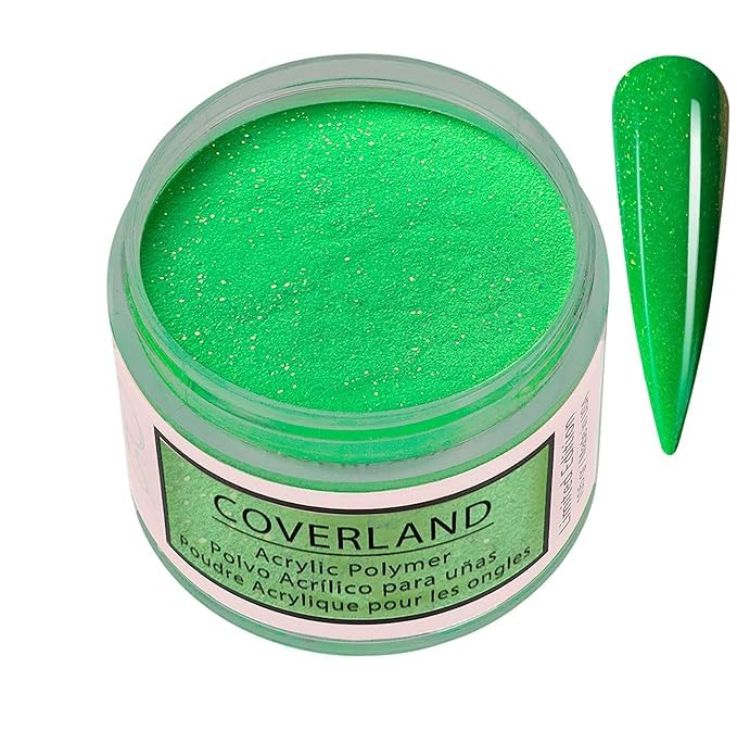 Tones Coverland Acrylic Nail Powder "Green Apple" - Limited Edition Acrylic Powder for Nail Design, Sculpting, and Masking Nail Bed Imperfections -