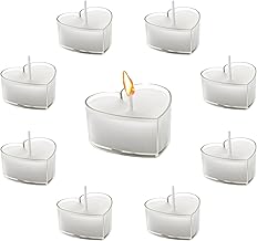 Romantic Candles in Heart Shape, Heart Romantic Tea Lights, Heart-Shaped Romantic, Candle Decoration for Valentine's Day, Heart Candles Tea Light, Heart Candles, Festive Candles, Suitable Candle Light