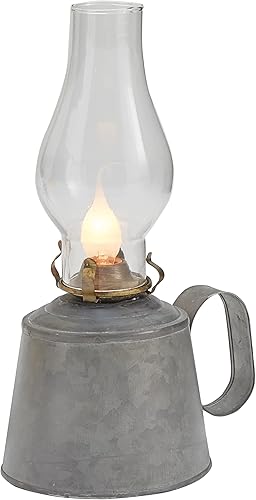 Park Designs - Lámpara de aceite galvanizada pequeña con globo