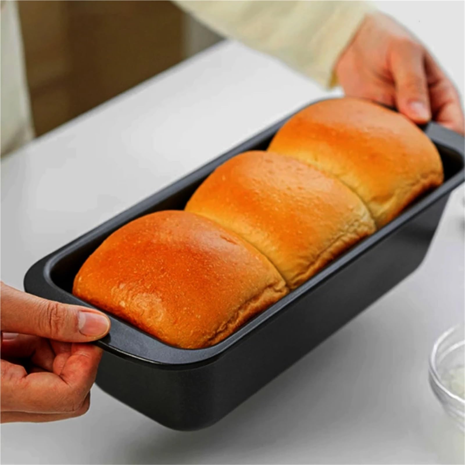 Backbleche 1/3 Stück rechteckige Brotbackform, antihaftbeschichtete Kastenform aus Kohlenstoffstahl for Backen von hausgemachtem Brot, Toast, Brownies und Pfund Für Backofen(3Pcs)