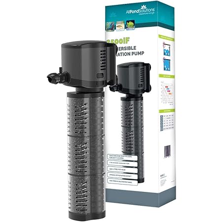 Aquarium Innenfilter 4in1 - 500L/H 6W | Für 30-150 Liter Becken | Mit Sauerstoffanreicherung & Wellenfunktion