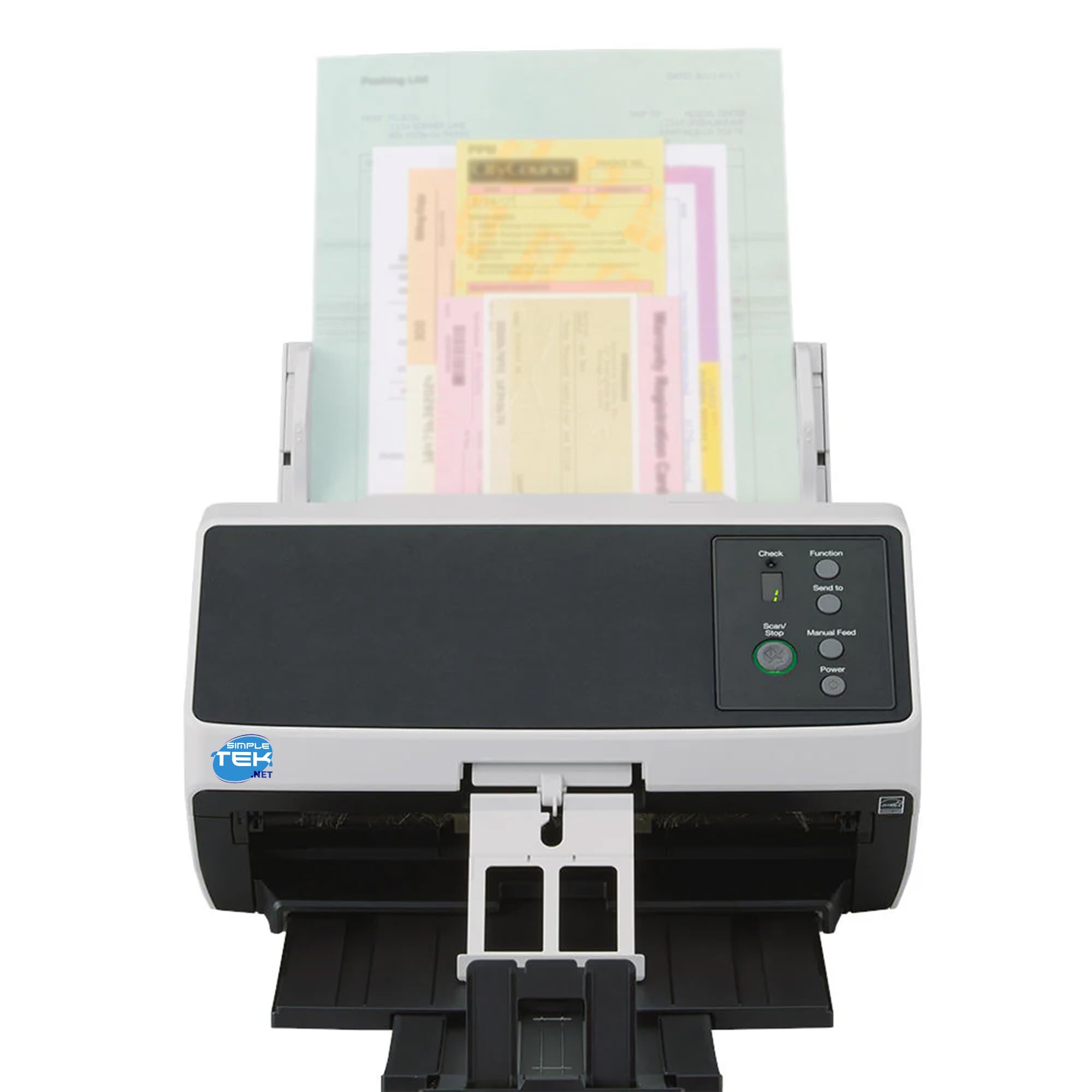 SIMPLETEK Profesjonalny skaner dokumentów ADF A4/A5/A6 Duplex High Speed 50 PPM 600 DPI z łącznością USB 3.2 i Gigabit LAN