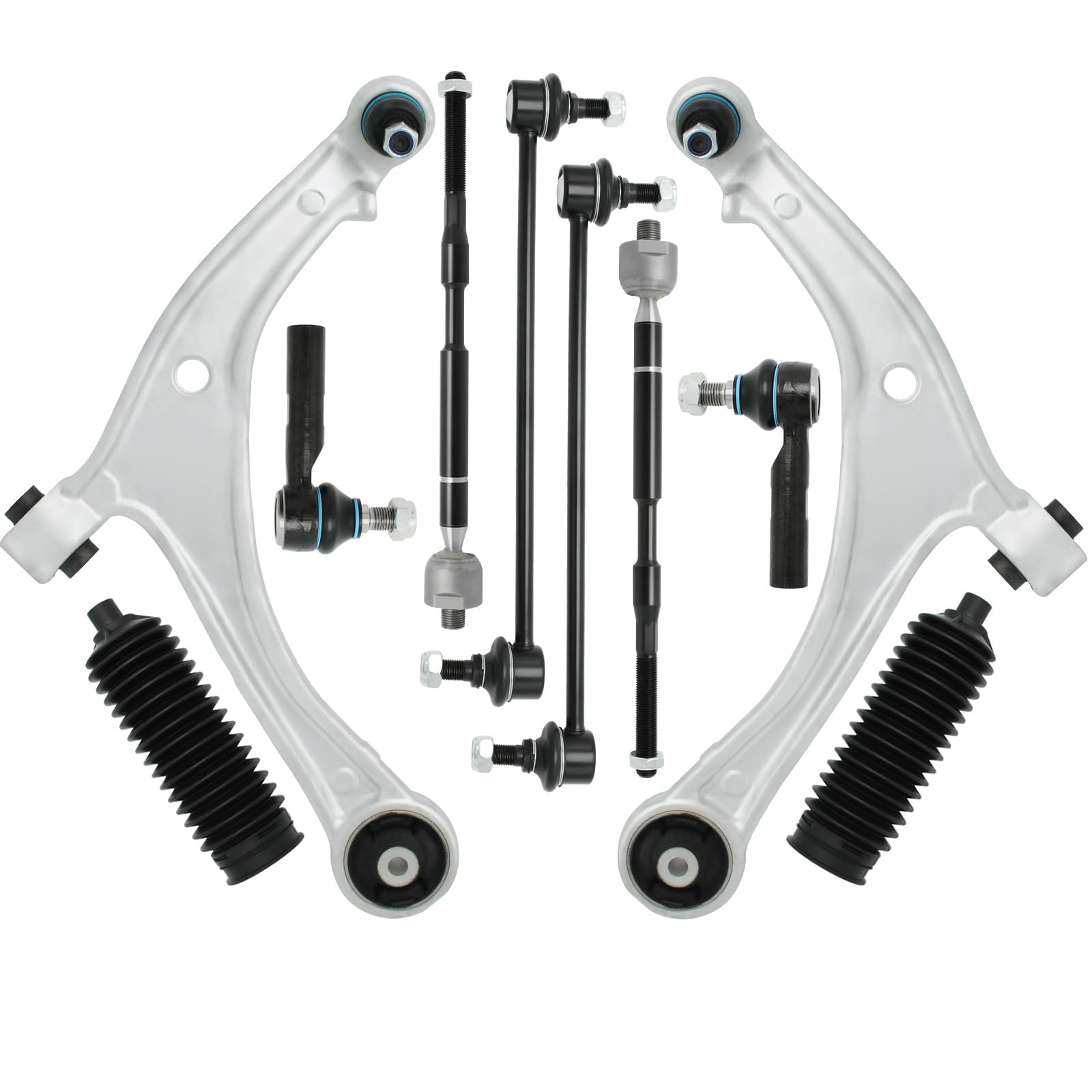 Front Lower Control Arms w/Ball Joints,Sway Bar Link Tie Rod End,Suspension Kits Compatible With 2011-2017 Honda Odyssey