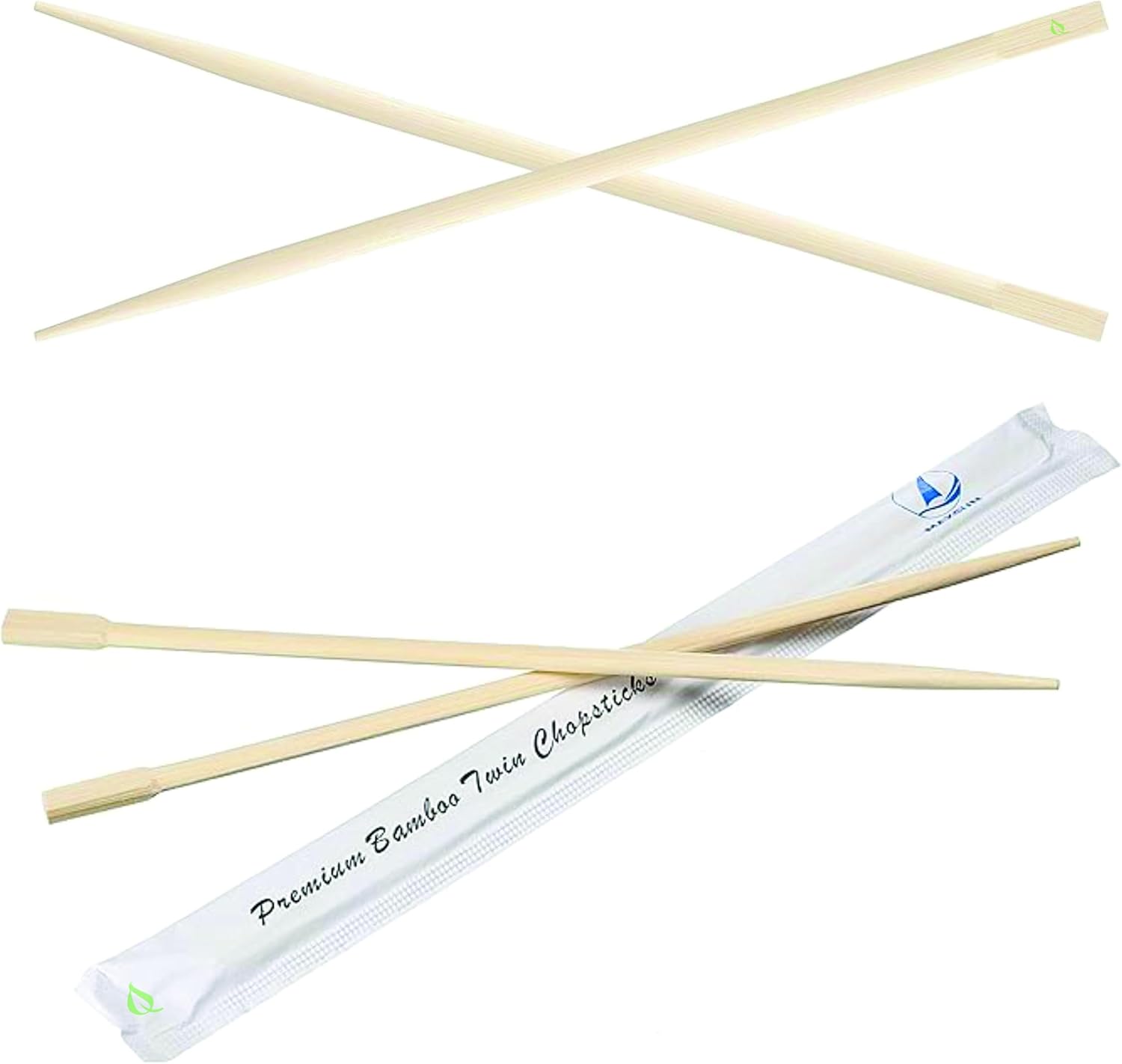 9 Inch Premium Paper Wrapped Disposable Bamboo Chopsticks (700 Sets) - Japanese Disposable Chopsticks Bulk Certified Quality by EcoQuality