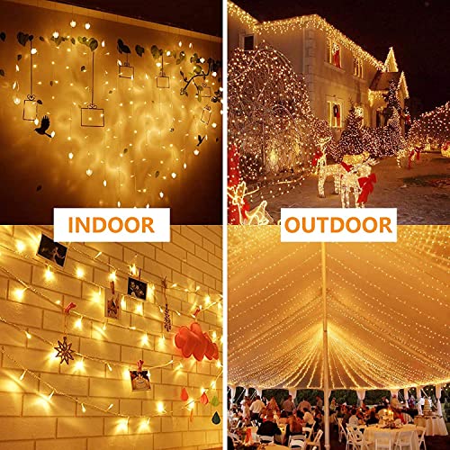 Image of One94Store 36 Ft Warm White LED Pixel String Lights | 360 Copper Wire Fairy Lights for Diwali, Christmas, Wedding, Party, Indoor & Outdoor Decoration | Serial LED Lighting | Pack of 3