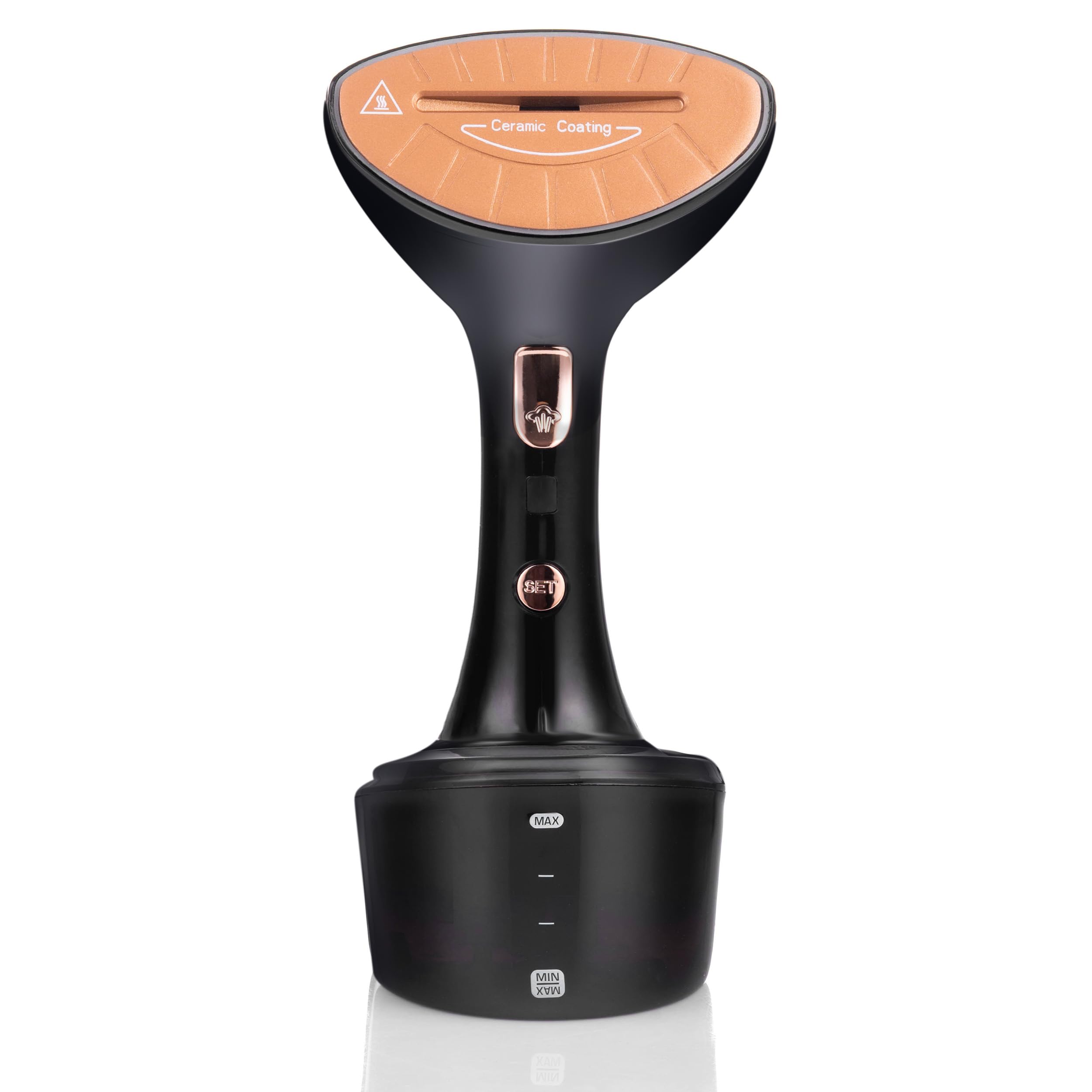 LEHMANN Parownica parowa, 1600 W, moc pary 25 g/min, zdejmowany zbiornik na wodę 320 ml, szybkie nagrzewanie, pionowa i pozioma szczotka parowa do ubrań, w zestawie 2 końcówki, kompaktowa i lekka