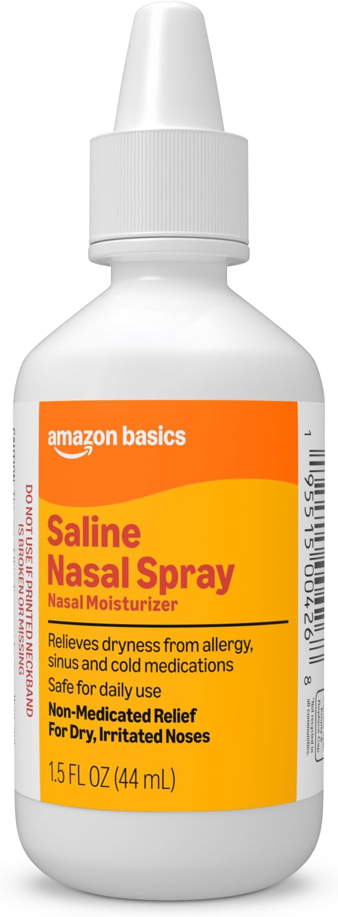 Amazon Basics Saline Nasal Moisturizing Spray, 1.5 fl oz (Pack of 1), Clear (Previously Care)