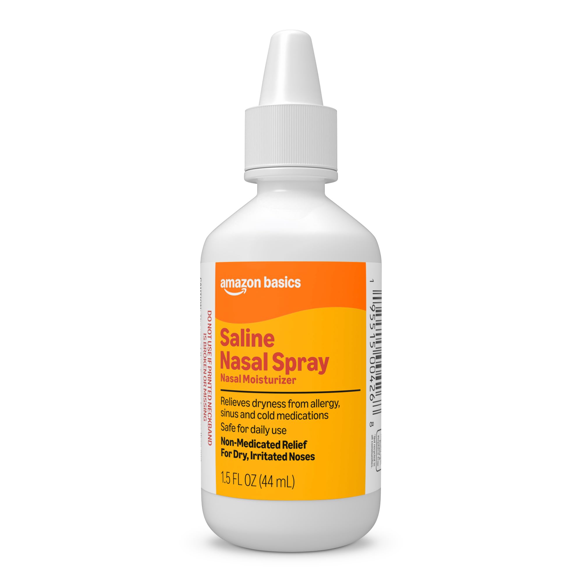 Amazon Basics Saline Nasal Moisturizing Spray, 1.5 fl oz (Pack of 1), Clear (Previously Care)