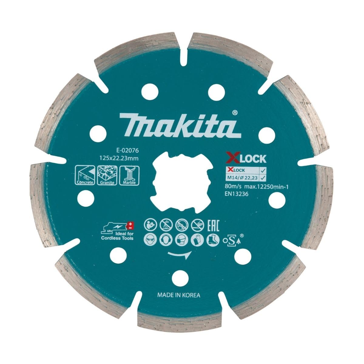 Makita E-02076 X-Lock 125 mm koło diamentowe, segmentowe