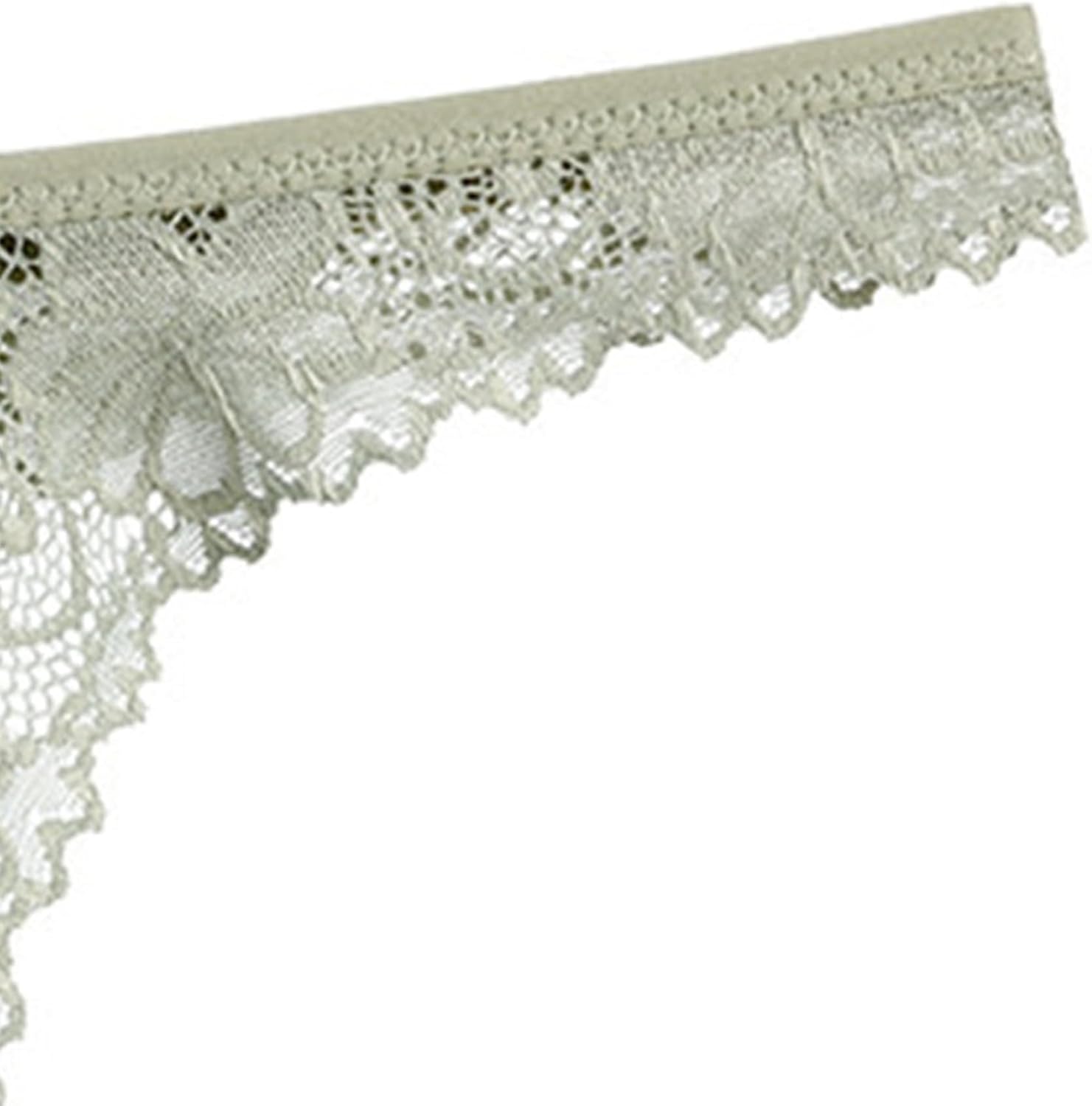 DGHM-JLMY Ladies Low Waist Lace Panties Knicker Tong Panty sexy lace transparent thong G-Strings Knickers with Bow-Knot