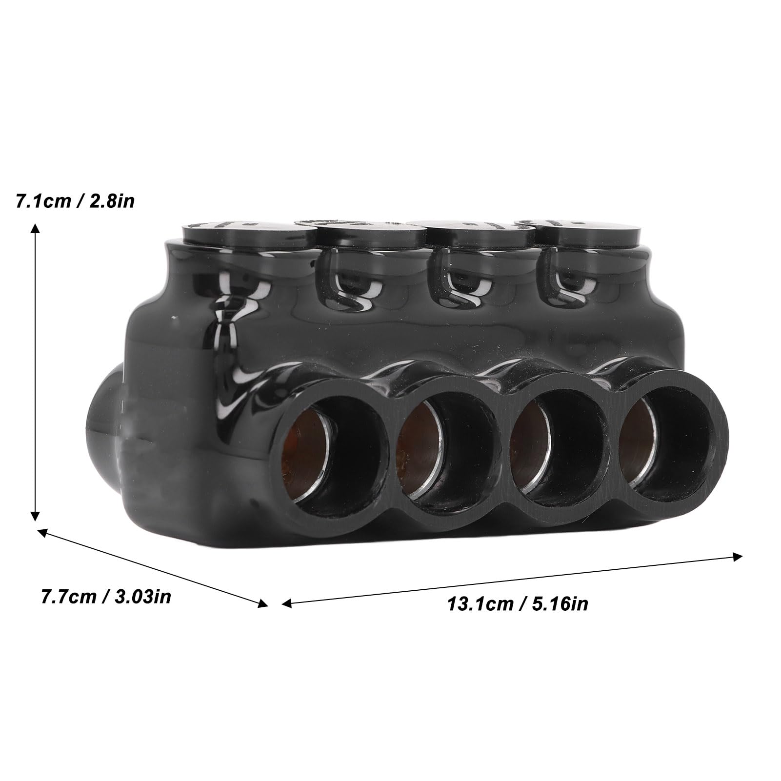 Connecteur isolé à 4 Ports Connecteur D'épissure D'alimentation Multi-câbles à Double Entrée pour Fil de Cuivre en Aluminium Connecteurs de Câble Noirs pour Fil de Cuivre en