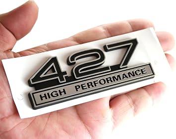 1pc 427 Liter 7.0 Engine High Performance Badge 3D Decals Stickers Cars Trucks Chrome Black