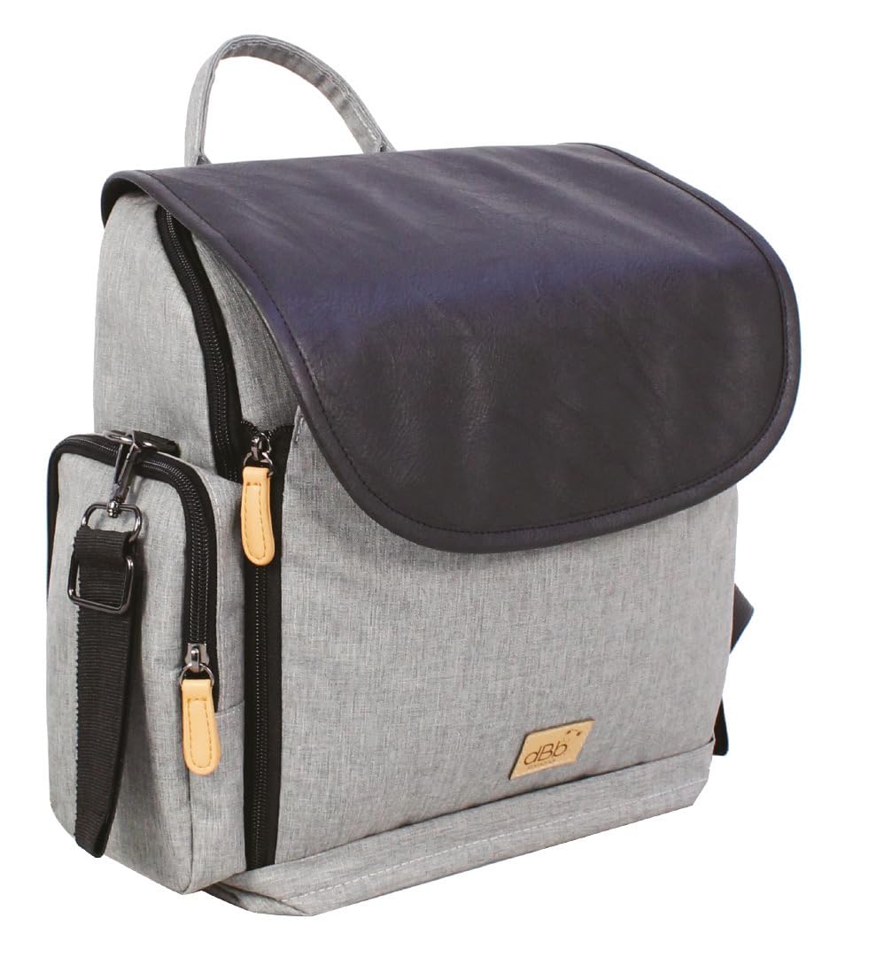 dBb Remond Rehausseur Chaise Bébé Nomade Pliable Avec Sac Transport - Chaise Portable Universelle - Repas Enfant 6 Mois À 3 Ans - Harnais 5 Points Sécurisés - Rangements Astucieux - Coloris Gris