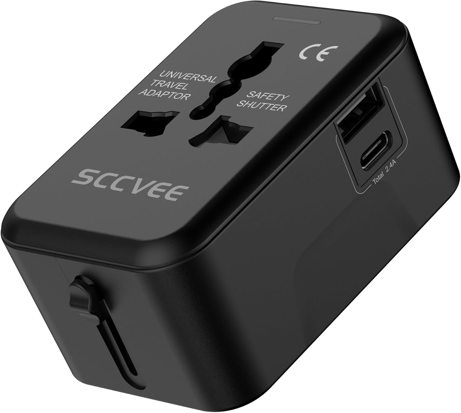 sccvee Universal Travel Adapter with USB C, International Power Plug Adapter All in One Worldwide Travel Adapter Power Converters Wall Charger AC Power Plug Adapter USB Type C Charger for USA EU UK AUS-picture-30