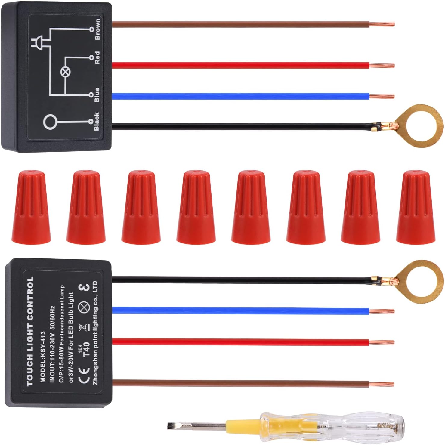 3 Way Touch Sensor Dimmer, 2 Pack Touch Control Modules, Touch lamp