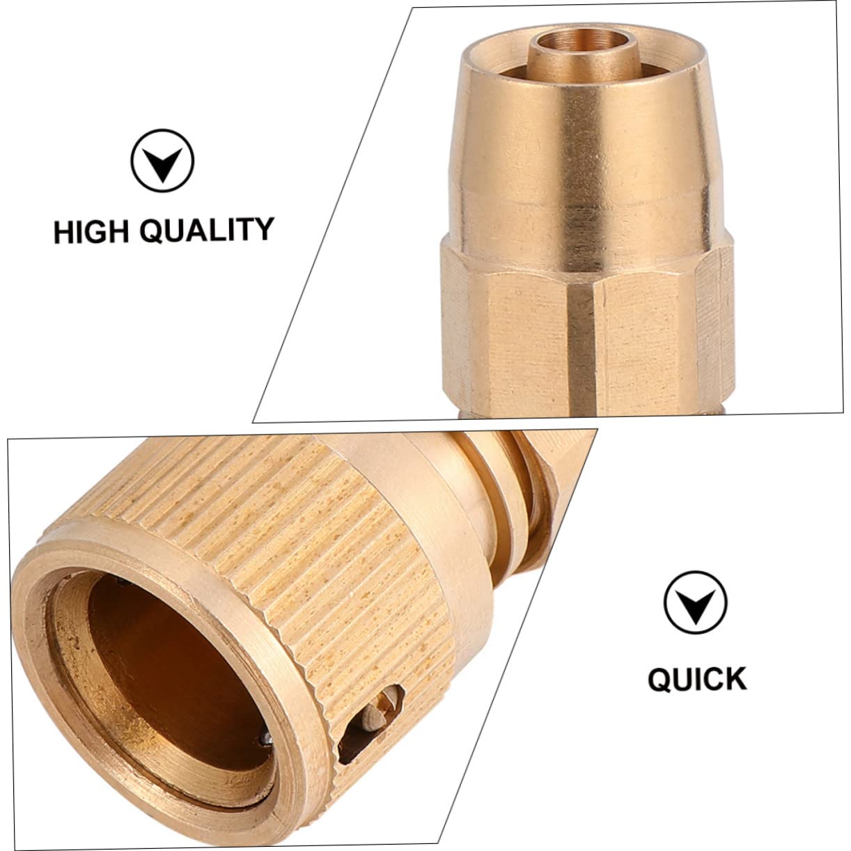 4pièces Raccord Fileté Laiton pour Tuyau Arrosage Connecteur Rapide Adaptateur pour Tuyaux Et Robinets