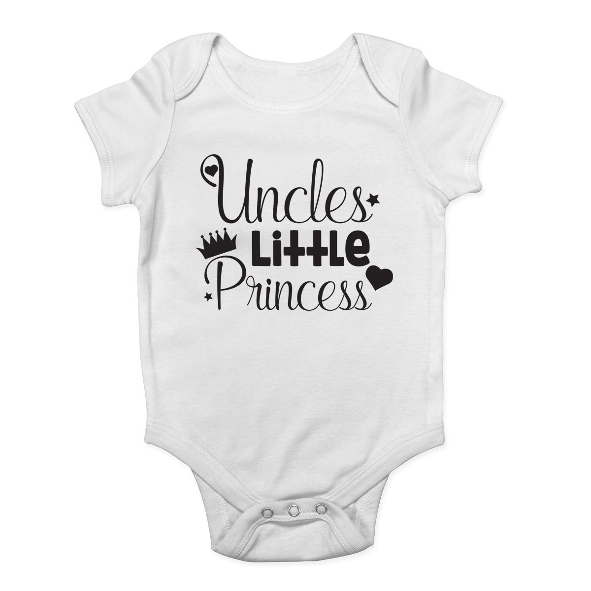 Shopagift White Uncle's Little Princess Cute Baby Vest Bodysuit
