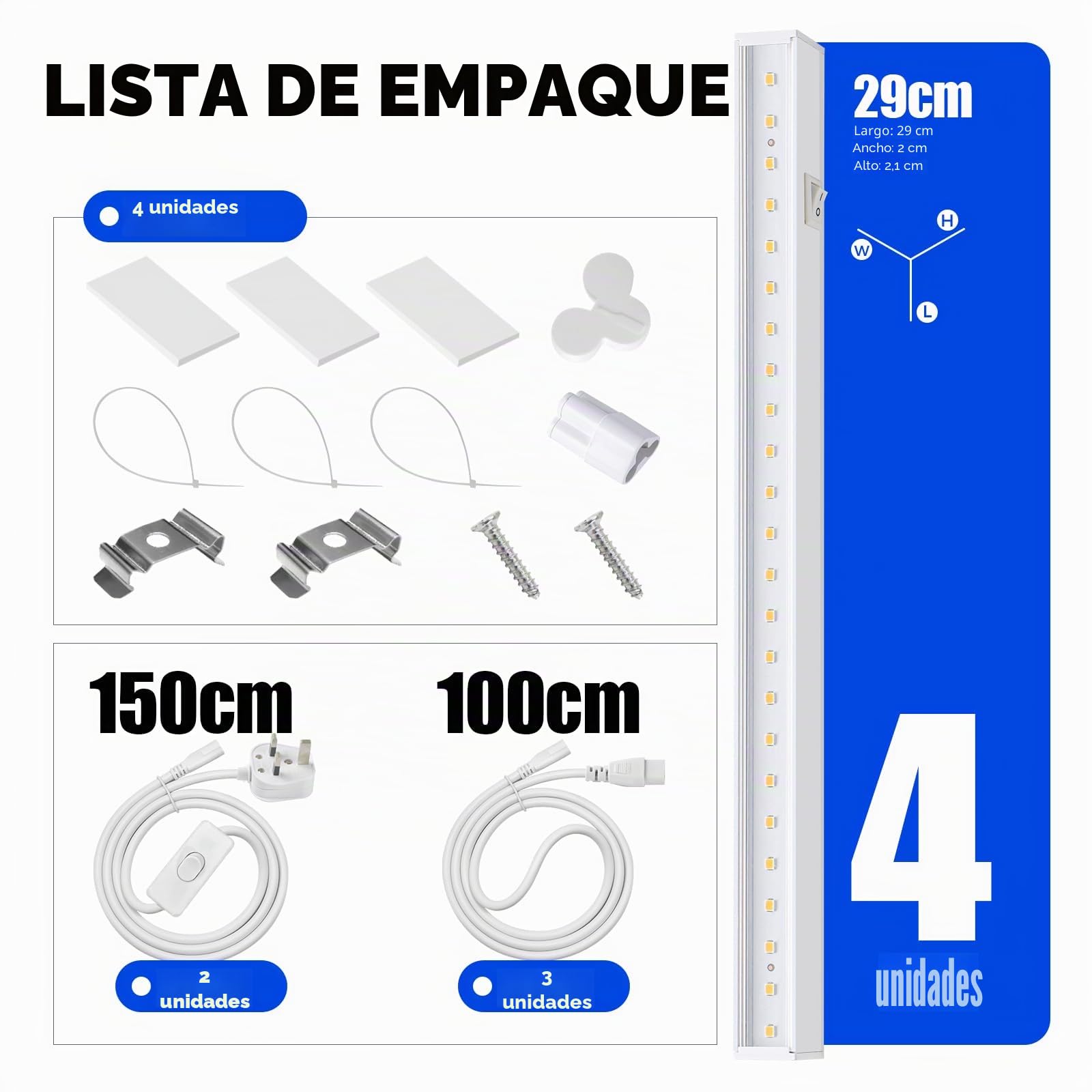 Barrina Luces de cultivo T5 de 1 pie para plantas de interior, amarillo, luz solar de espectro completo, lámpara de cultivo de plantas enlazable, tira de luz LED de crecimiento con interruptor, Plug