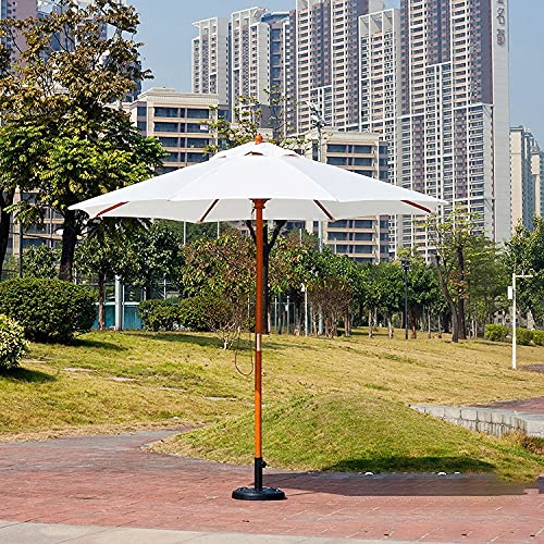 Sombrilla de jardín de madera plegable e impermeable para terrazas y cafeterías 4