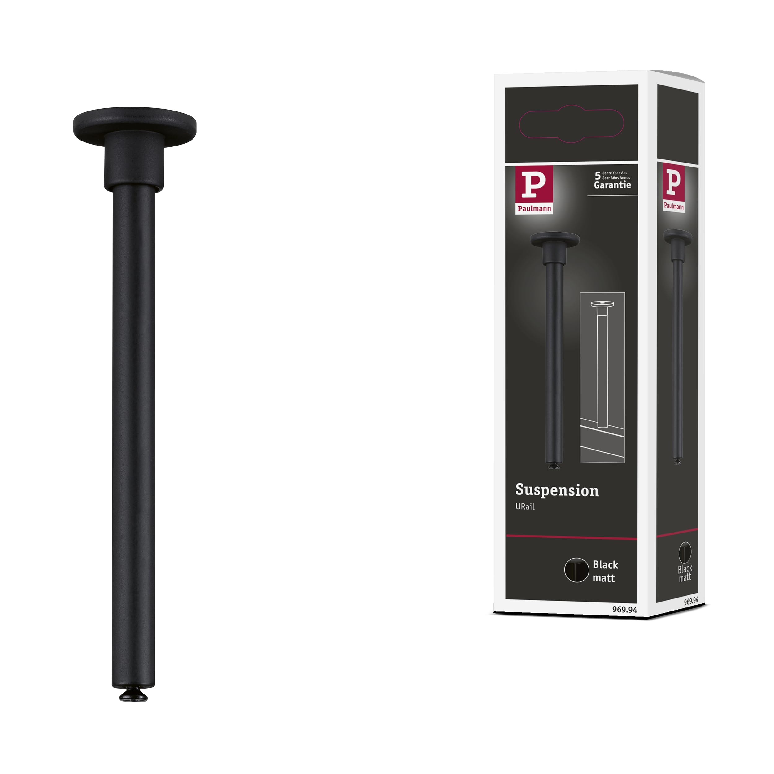 Paulmann URail Schienenabhängung 105 mm Schwarz matt Schienensystem