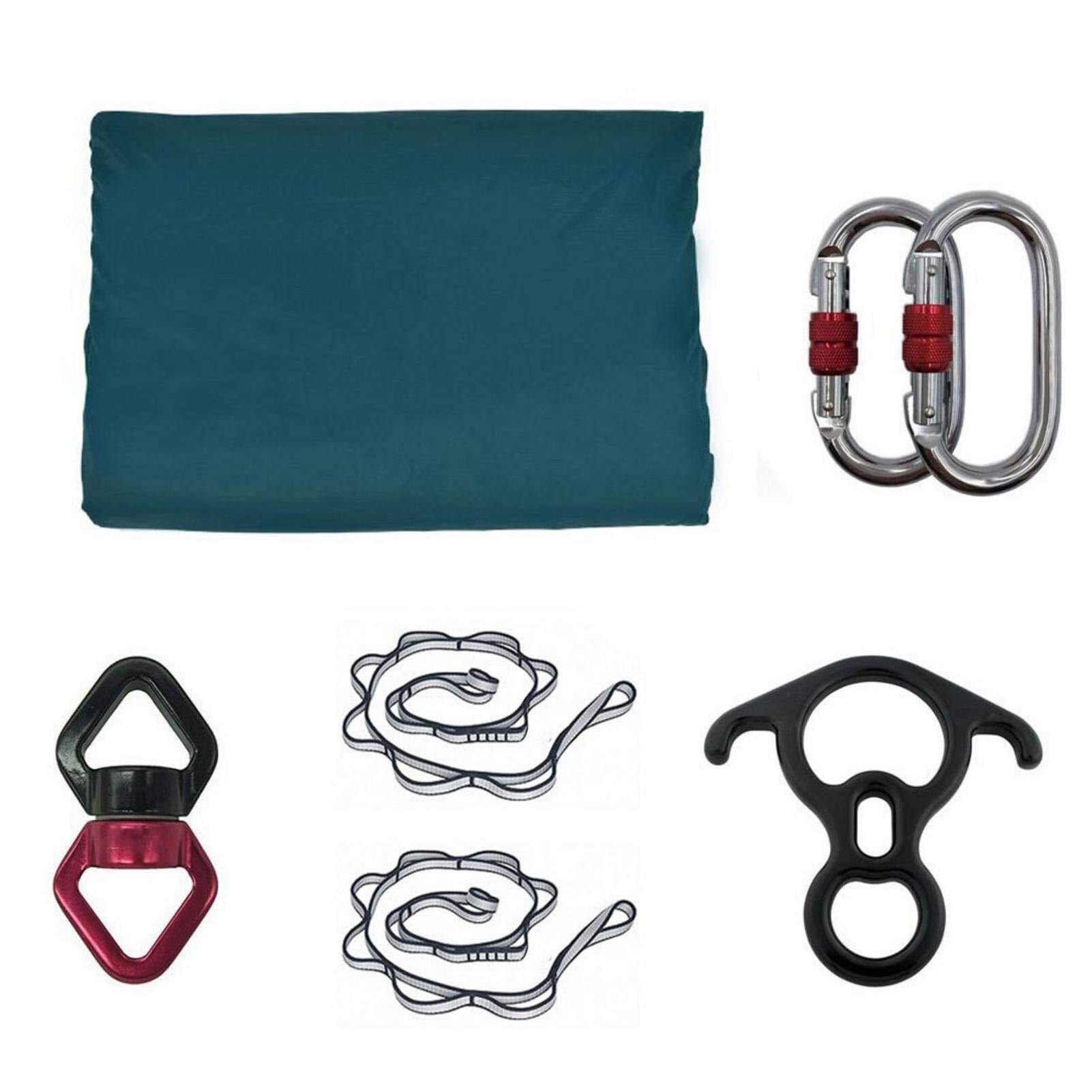 Aerial Yogatuch, Yoga-Schaukel, Yoga Vertikaltuch, Tragbar, für den Innen- und Außenbereich, Yogatücher für Erwachsene Kinder, inklusive Yoga-Hängematte, Farbe Grün, 8 m