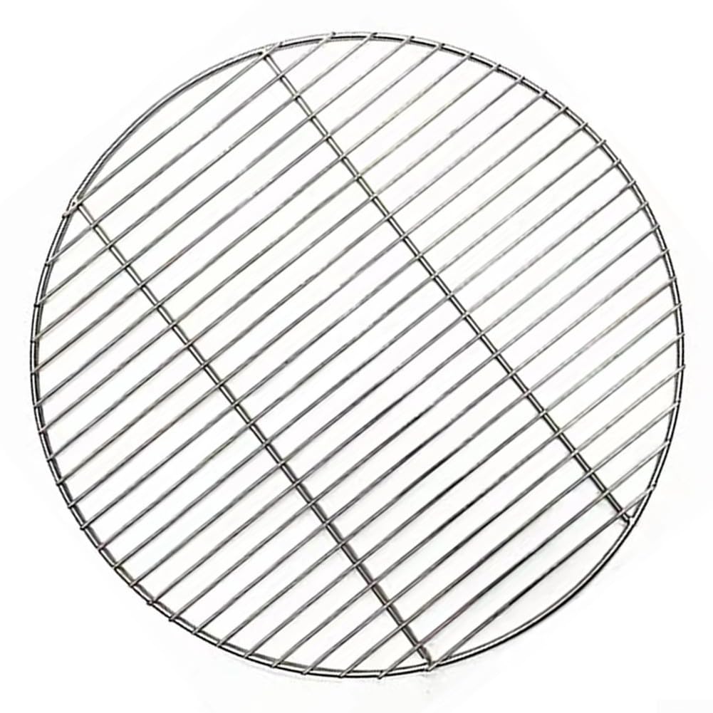 Round BBQ Grill Mesh, Stainless Steel Round Grid Net Barbecue Net Baking Tray BBQ Grid, For Baking Charcoal Grilling Roasting(30cm)