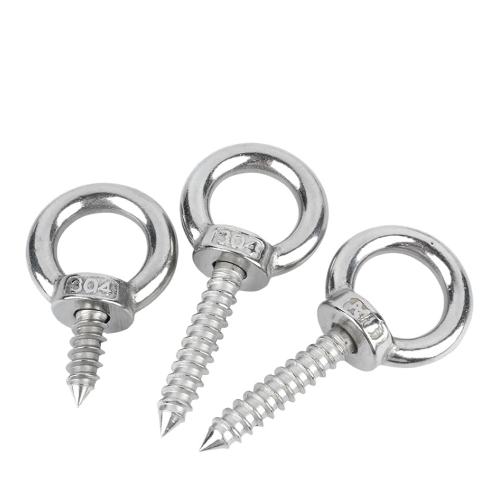 Pernos de Ojo de Acero CáNcamos Acero inoxidable 304 M4 M5 M6 M8 M10 M12 Tornillo autorroscante for elevación con tuerca argolla for Anillo circular for oveja Gancho(M12x60mm)
