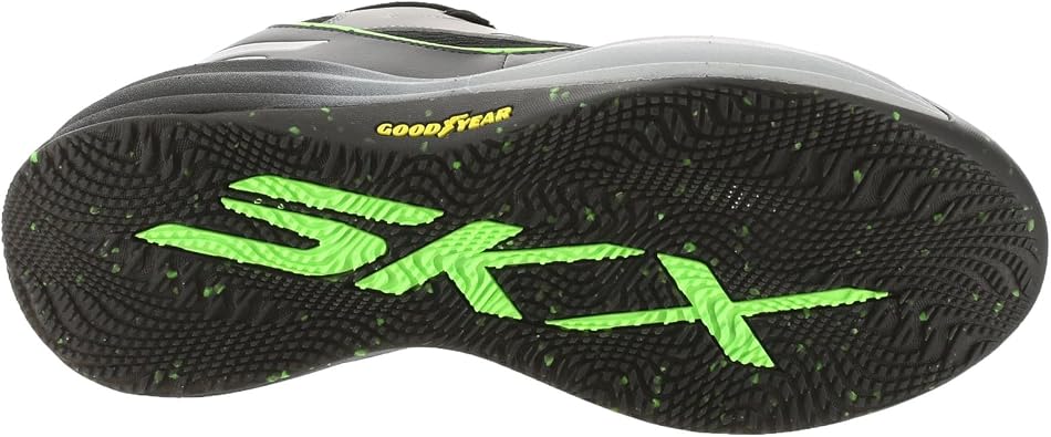 Skechers Performance SKX B-LITE Men's Basketball, 7.5 D(M) US, Charcoal-Black-Lime