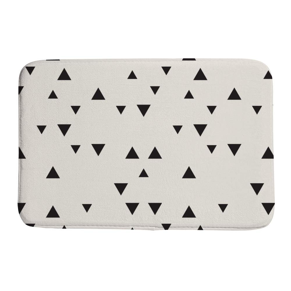 Tapis de bain absorbant antidérapant en polaire corail 31 x 20 inch TriangleFamily