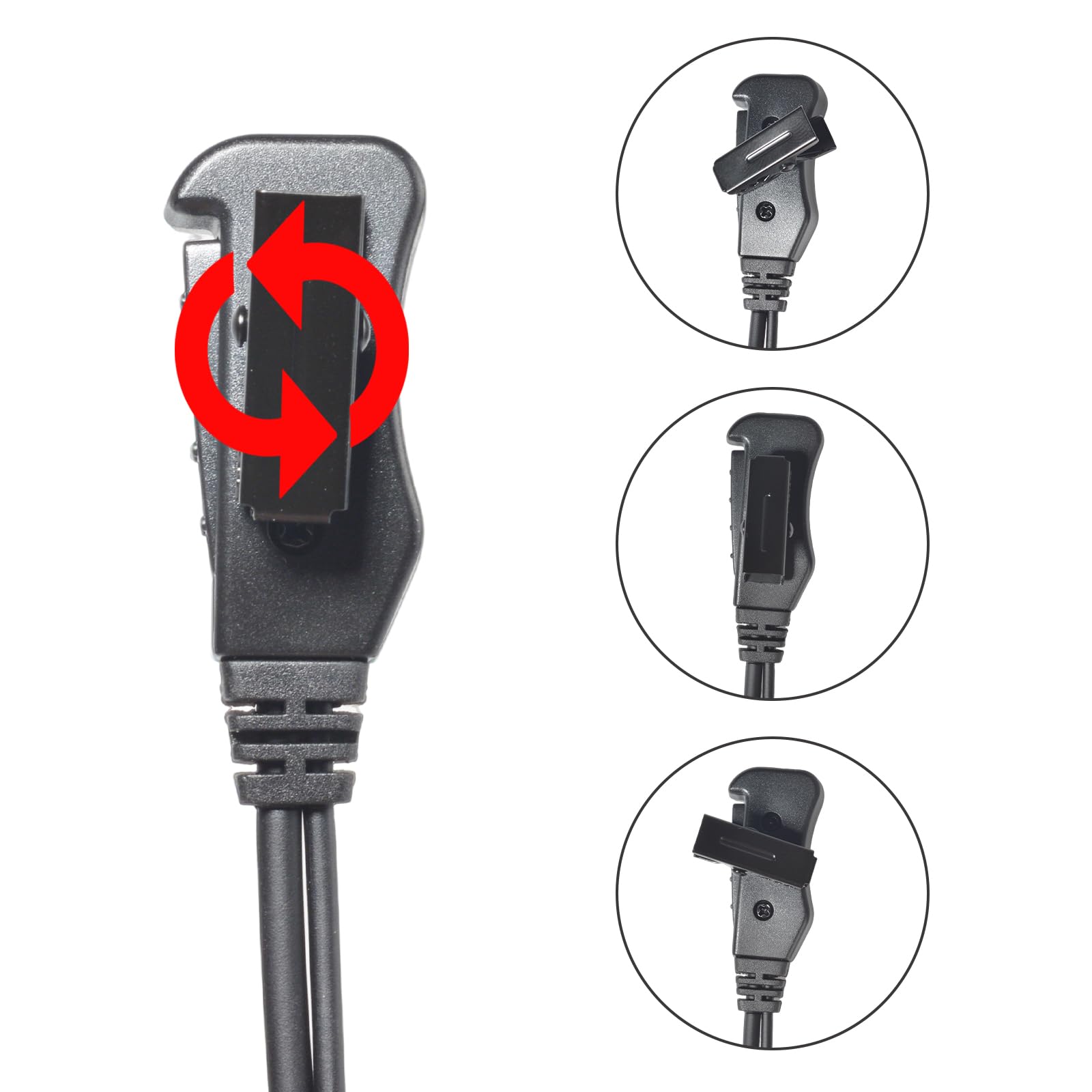 UAYESOK Oreillette radio multi-broches en forme de G compatible avec Motorola, casque de sécurité pour talkie-walkie avec microphone PTT pour Motorola DP2000 DP2400 DP2600 DP3441e DP3661 XPR3300e