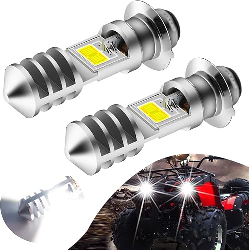 Miniatura 1 de H6M - Bombilla LED ACDC 12-48V P15D, luz Hi-Lo Blanca, 6000K, bombilla LED de motocicleta para Yamaha ATV YFZ YFM Raptor Grizzly Kodiak Moto,