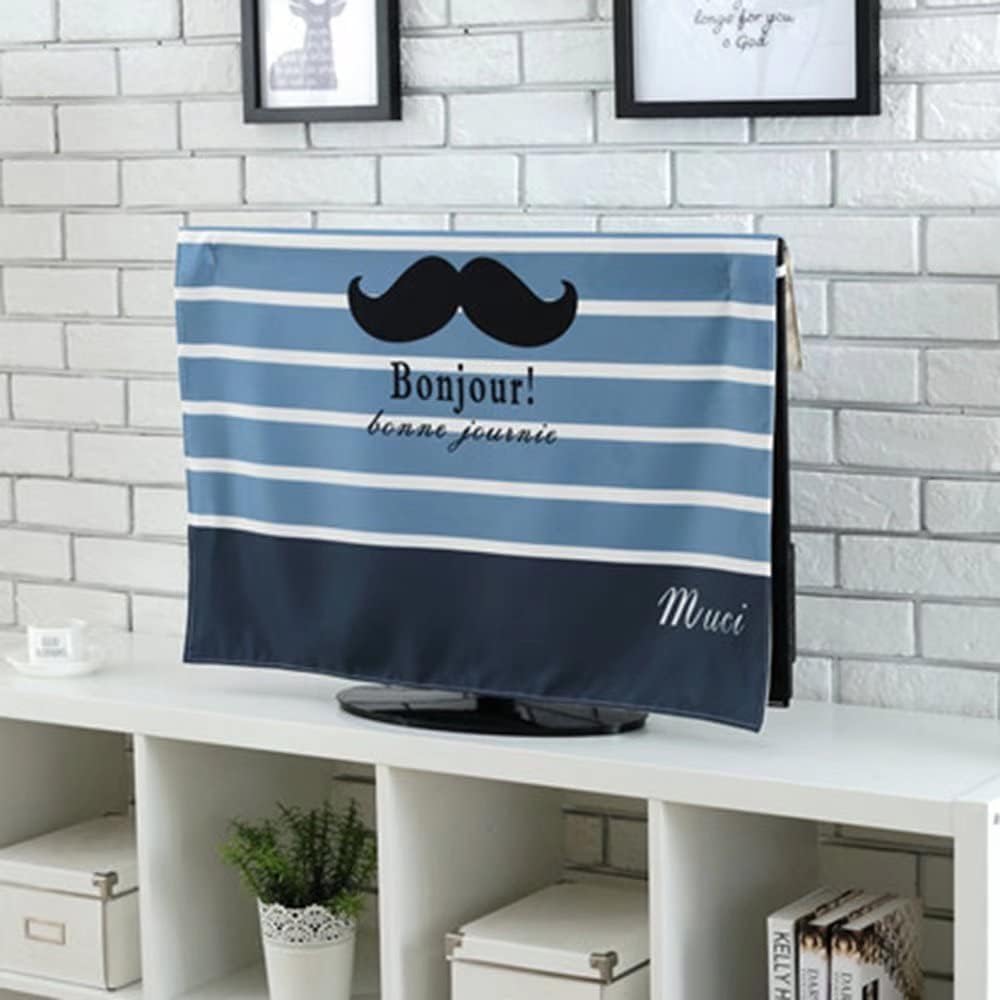 XQGNZFR Custom Dustproof TV Cover Decorations Television Cover Upload Image Logo Text Photo For Home Office Personalized TV Dust Covers, Black, 65 Inch