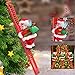 Produktbild DONGQI Weihnachtsmann Auf Leiter Kletternder, Weihnachtsmann Klettern mit Musik Hängende Dekoration Indoor Outdoor Hängende Verzierung Dekoration Weihnachten Party Tür Wanddekoration