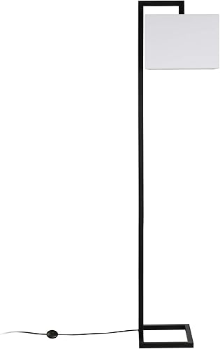 Miniatura 3 de Grayson - Lámpara de pie de 68 pulgadas de alto con pantalla de tela en bronce ennegrecidoblanco