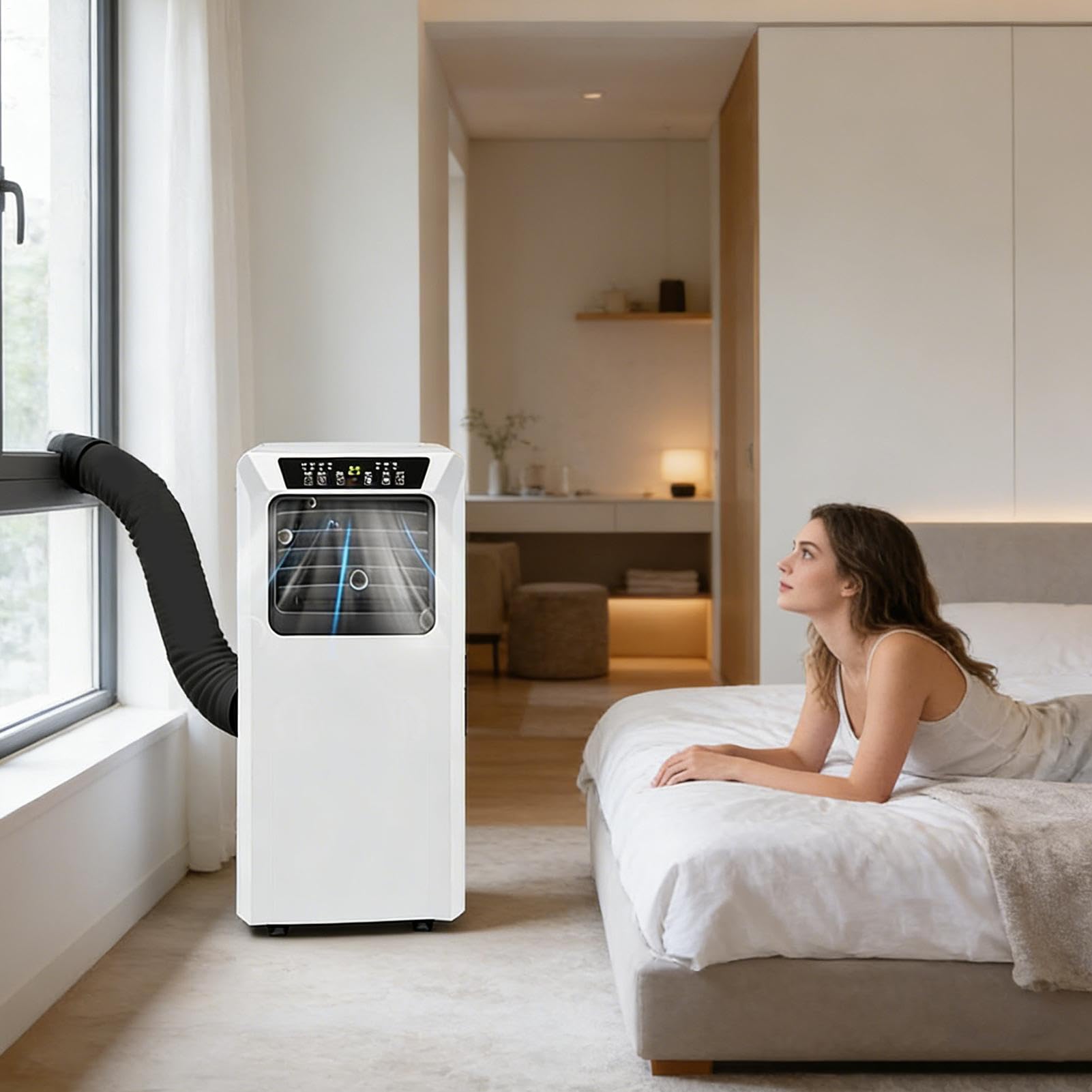 Klimaanlagen-Schlauchabdeckung – isolierte Neopren-Hülle zur Reduzierung der Energiekosten, 150 cm x 53 cm, universell passend für 5 Zoll und 6 Zoll Auspuffrohre, wärmereflektierende Abschirmung