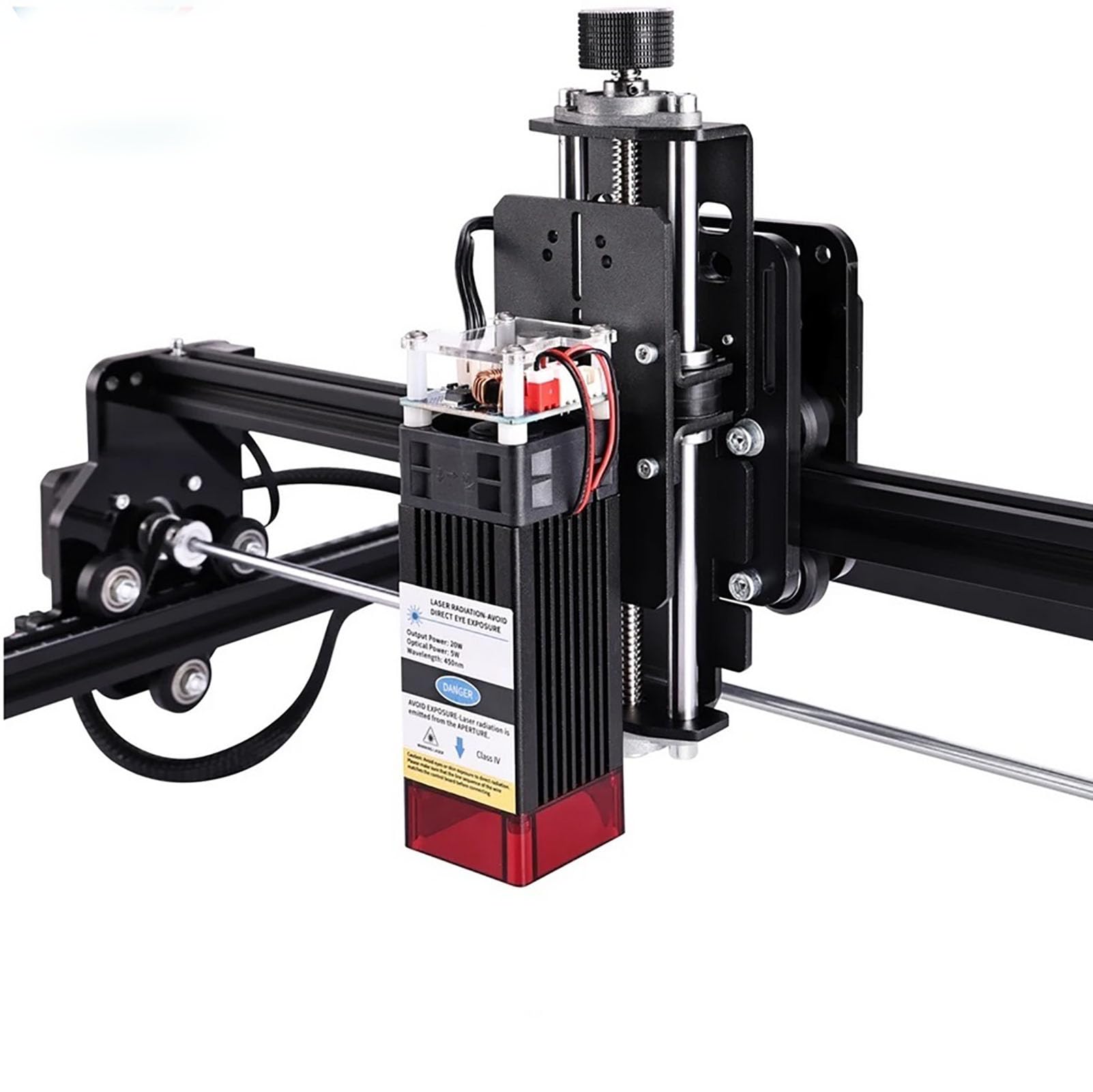 RATTMMOTOR 40W Lasermodul,10000 mW Optisches Leistungsmodul 450nm Wellenlänge High Power Kompressed Spot Laser Kopf Für 3020 4030 CNC Fräsmaschine DIY Gravur Holz Metall