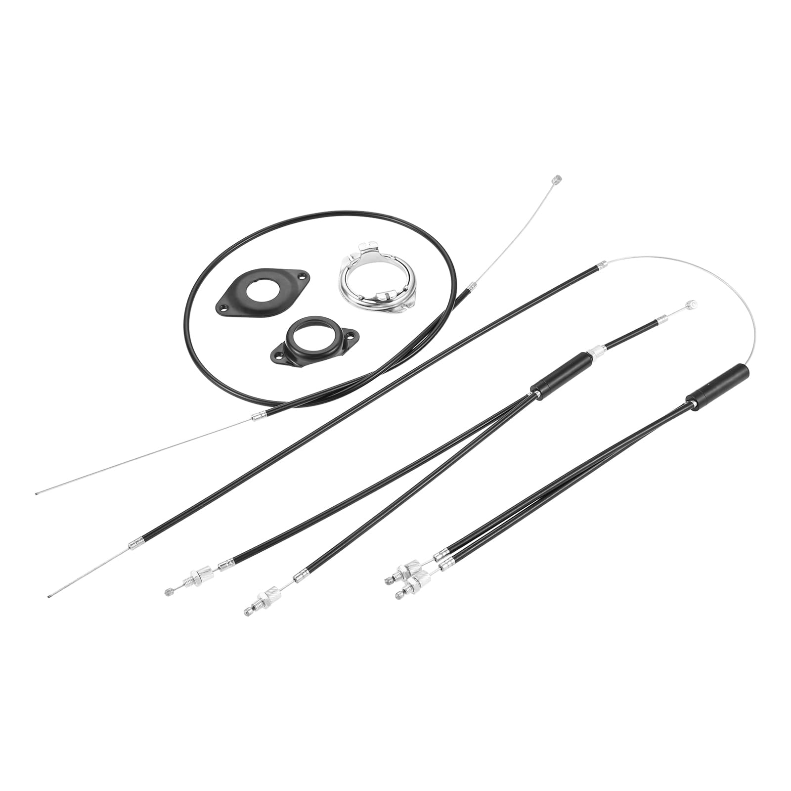 Full Kit BMX Bicycle Brake Line Set Cable Wire,BMX Bike Gyro Brake Cables,Front + Rear (Upper + Lower) with Spinner Rotor for Bike Part Replacement