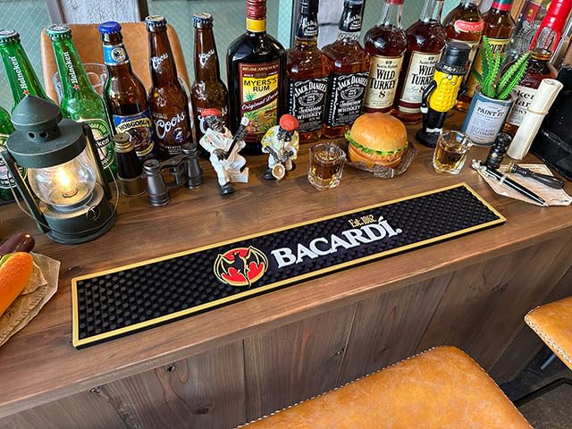 Amazon｜バーマット「BACARDI/バカルディ」（ゴールド） ラム酒