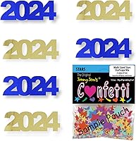 Vista 29 de Confetti Year 2024 Negro, Azul Royal Combo - 2 bolsas de media onza (1 oz)