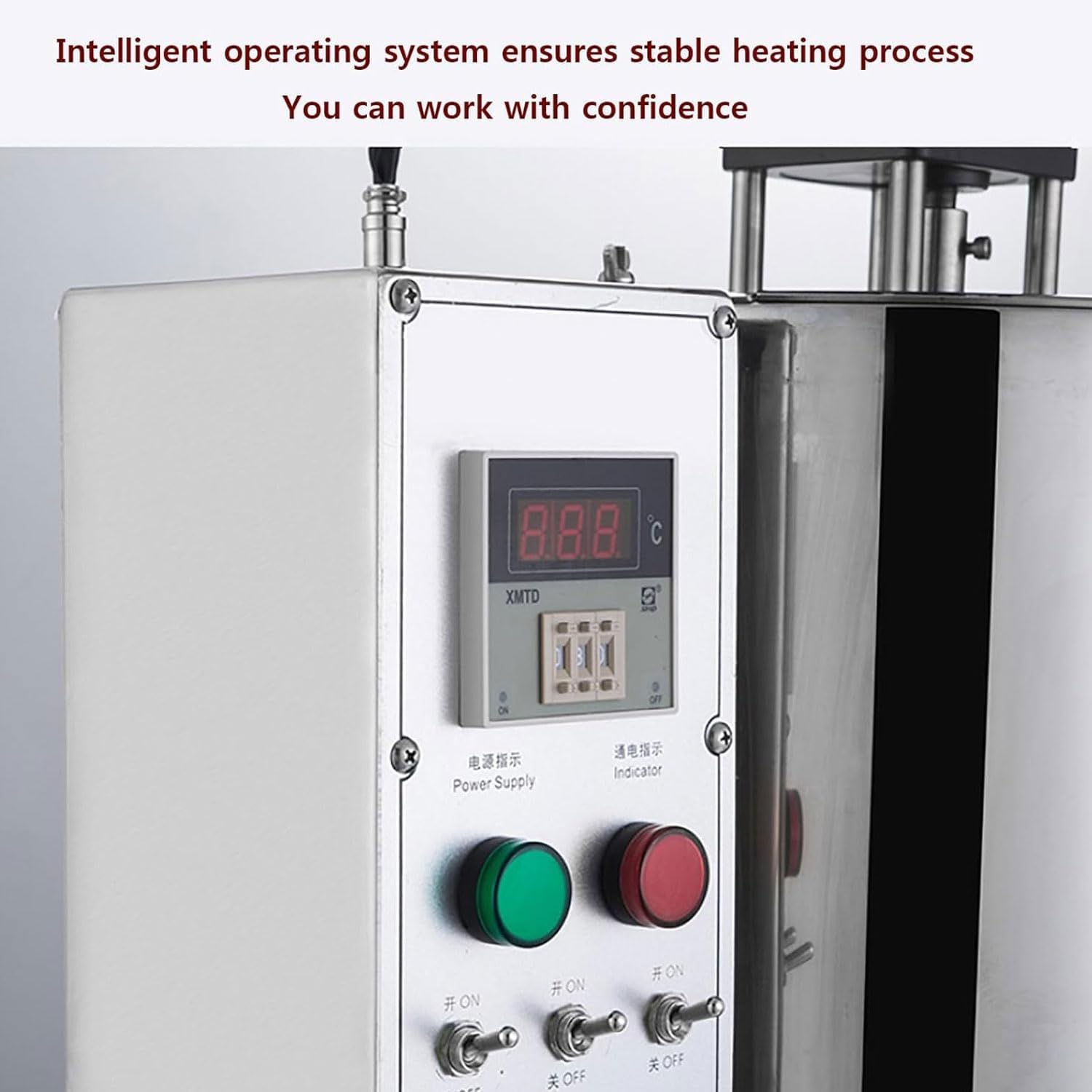 Máquina de llenado de mezcla de calefacción eléctrica, tanque de agitación de acero inoxidable, pantalla de temperatura, 30-40 botellas/min, diámetro de llenado de 6 mm