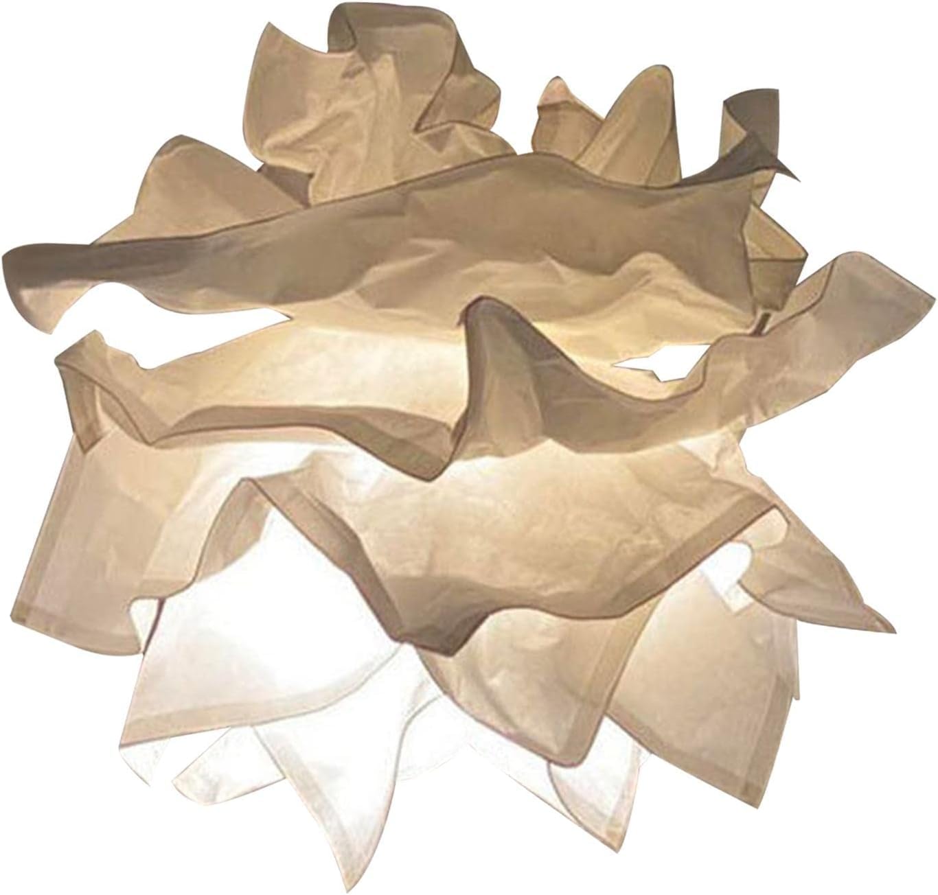 Lampa papierowa w cieniu sufit Lekka pokrywa Lekka biała kwiatowe wystrój abażury, White S.