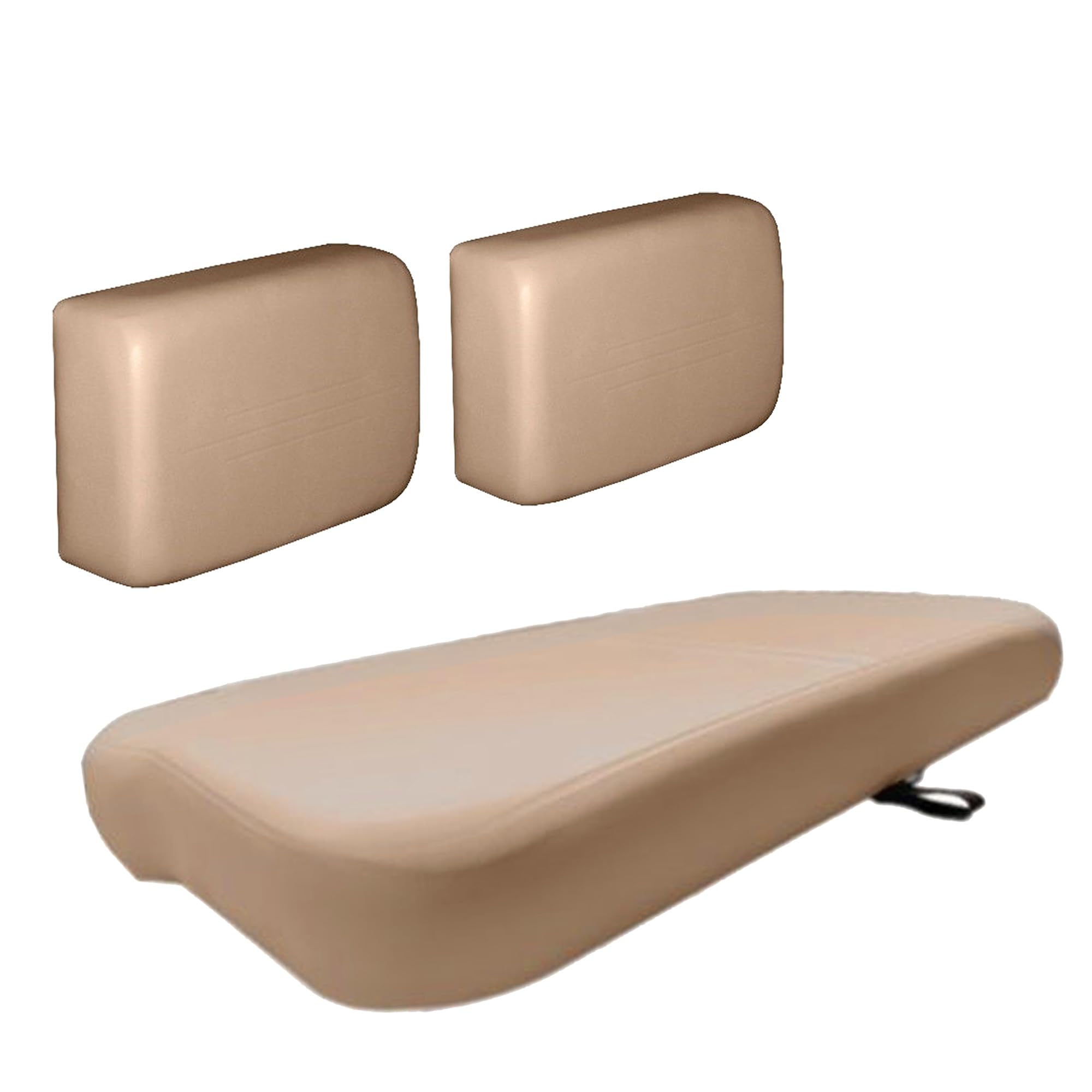 Buggies Unlimited Golf Cart Seat Back and Bottom Cushion Set Compatible with EZGO Marathon Electric | Seat Replacement | Fits 1971-1994 Models (Tan)