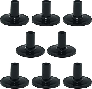 Fundas para platillos FMHXG 8 piezas de plástico para tambor con base de brida para piezas de tambor de percusión, color negro