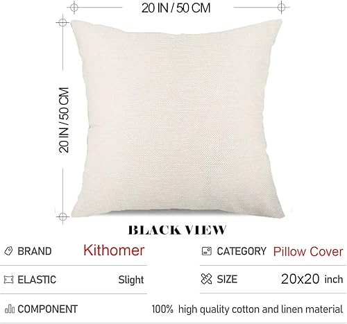 Miniatura 6 de Juego de 4 fundas de almohada navideñas de búfalo de 20 x 20 pulgadas, diseño de muñeco de nieve de Papá Noel, copos de nieve, decoraciones