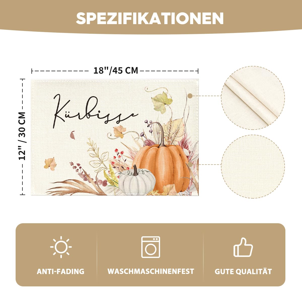 Artoid Mode - Juego De 4 Manteles Individuales Con Diseño De Calabazas