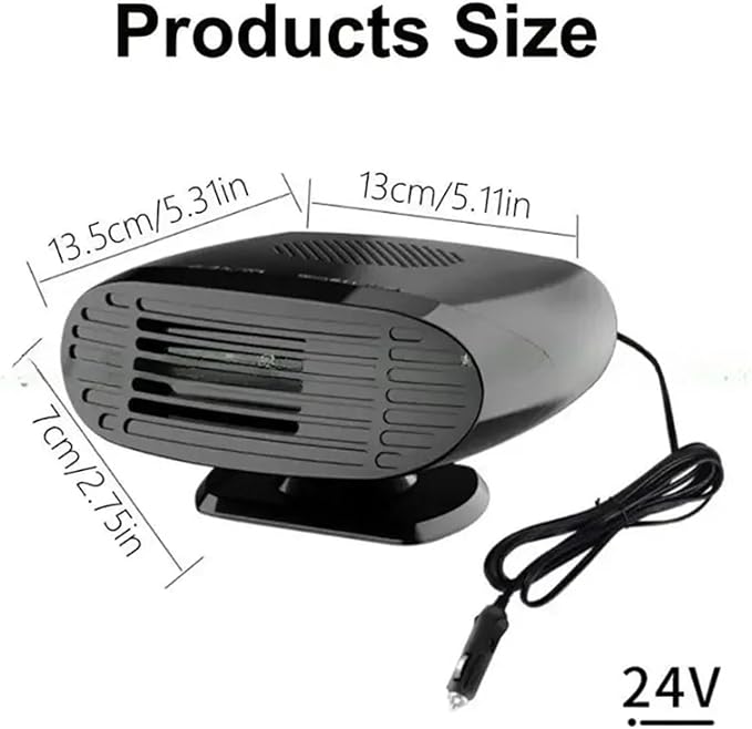 Calefactor Eléctrico Portátil 12V Doble Función Calefacción y Ventilación miniatura 2