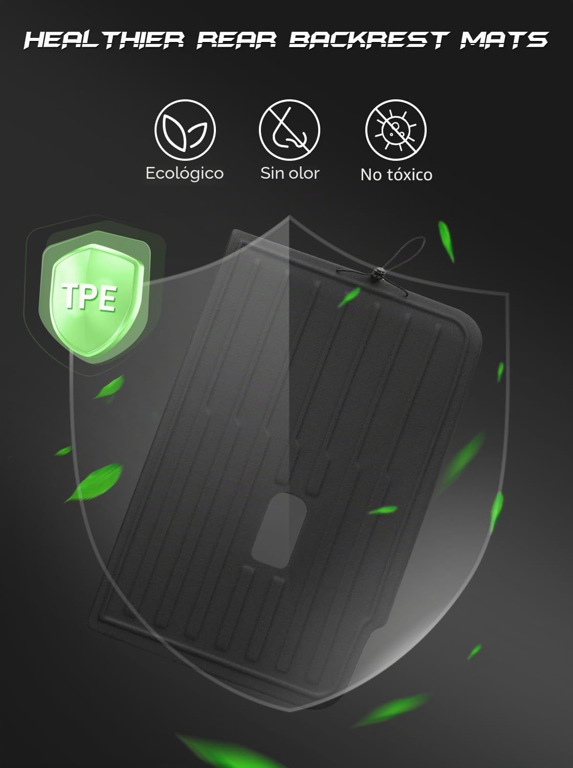 Respaldo Trasero Acolchado para Tesla Model Y (5 Asientos) 2025 Juniper, Protector de Respaldo de Asiento Trasero, Material TPE, Protección contra la Intemperie, No Tóxico e Inodoro