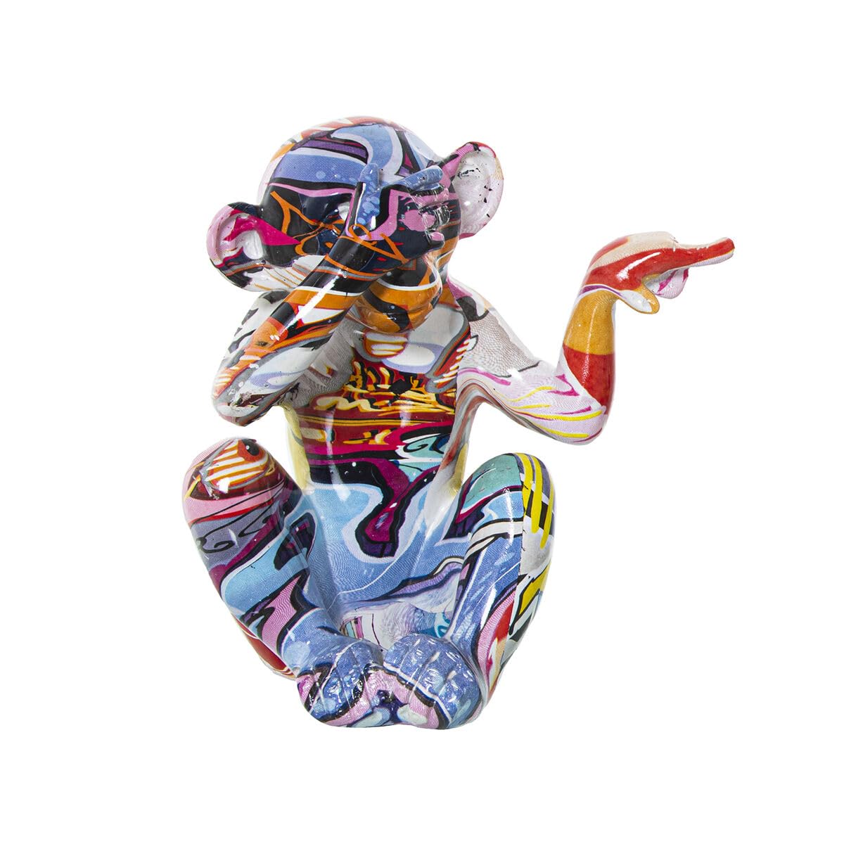 Alexandra House Living Acrylic Plastic Melamine Monkey Ornament 13 x 10 x 15 cm